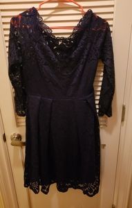 MissMay Women's Vintage Half-Sleeve Floral Lace